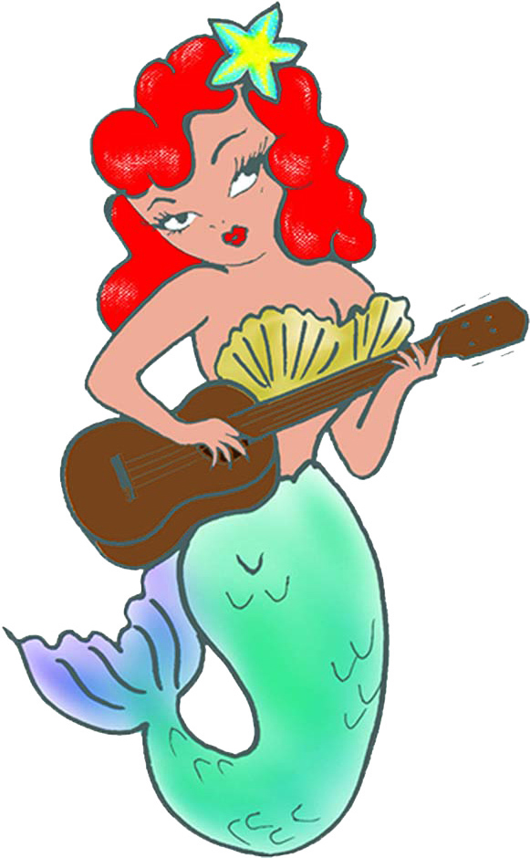 strumming mermaid