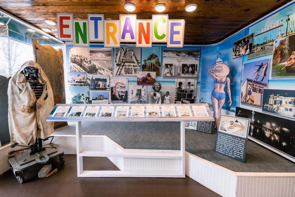 Exhibit inside the Bay County Historical Museum featuring local artifacts and historic photographs that tell the story of Panama City’s past.