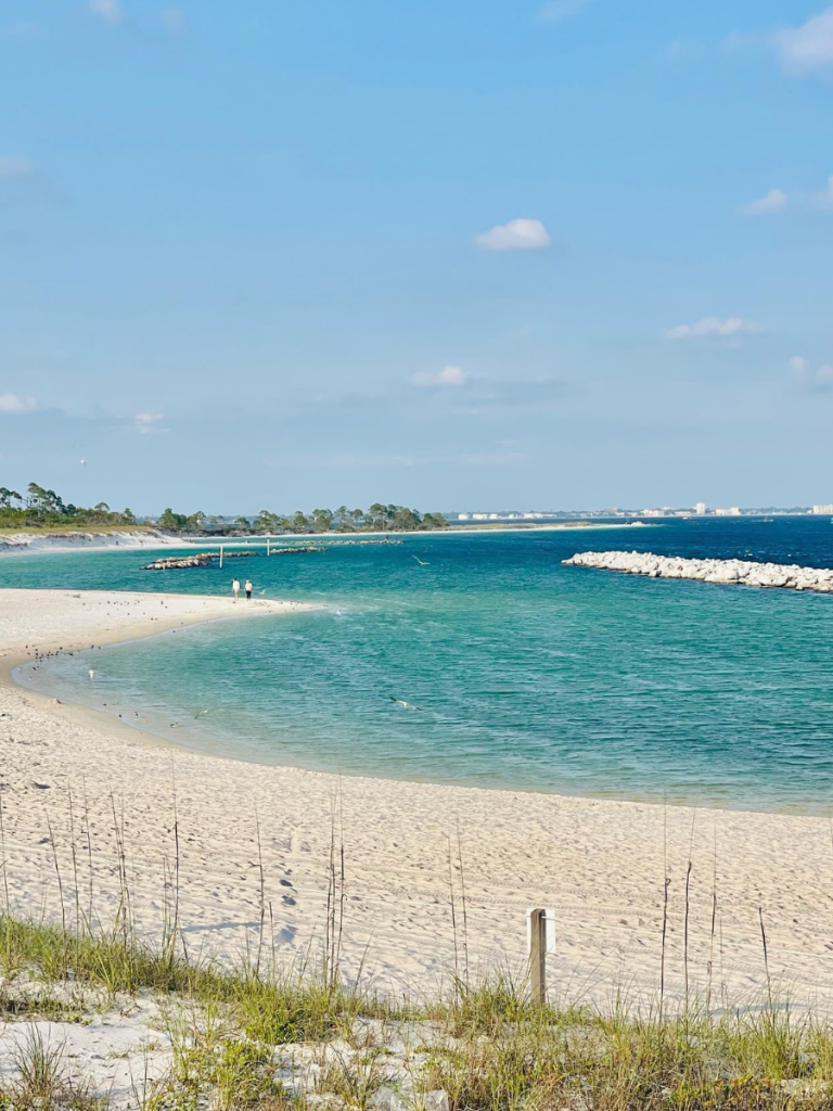 Top 10 Activities for a Family-Friendly Spring Break in Panama City, Florida 26 Scenic view of a calm bayside beach at St. Andrews State Park during a family-friendly spring break in Panama City.