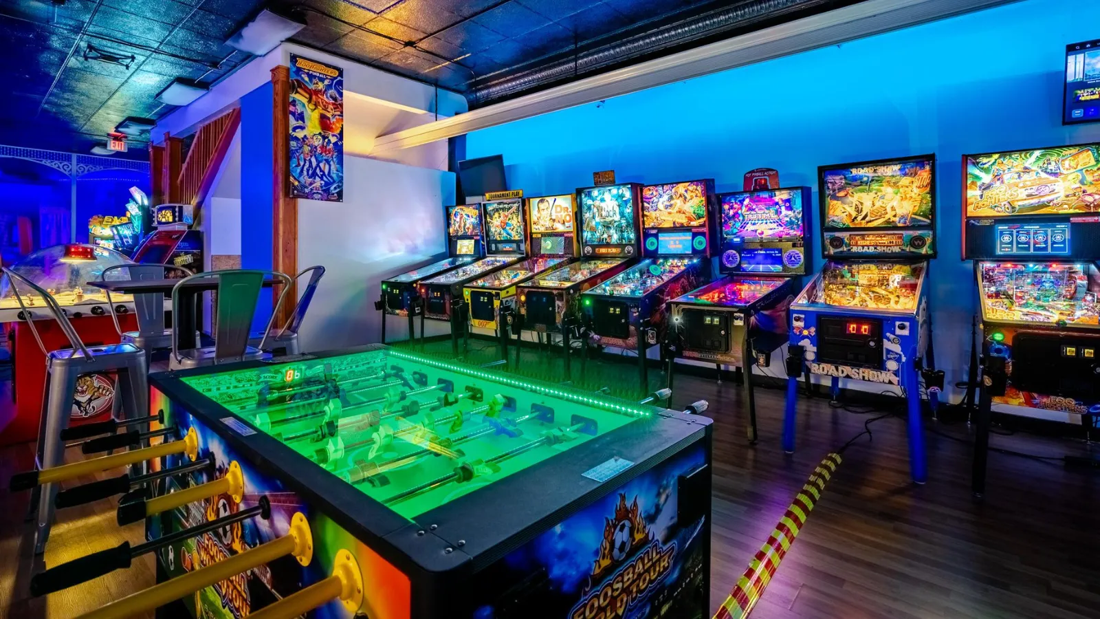 Classic arcade games and pinball machines during a family-friendly itinerary in Panama City, Florida